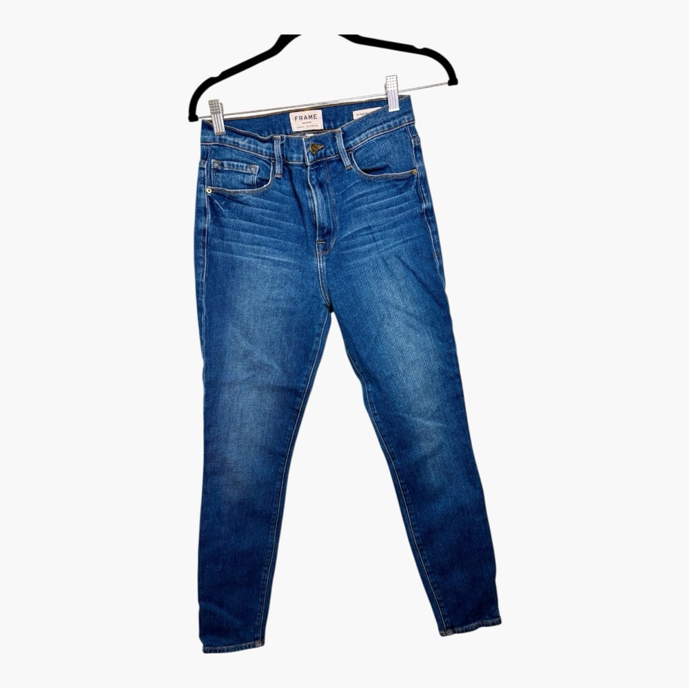 Frame Medium Wash Ali High Rise Cigarette Jeans Size 25